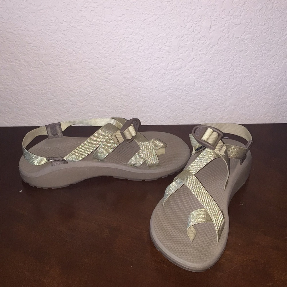 Gold Shimmer Chacos